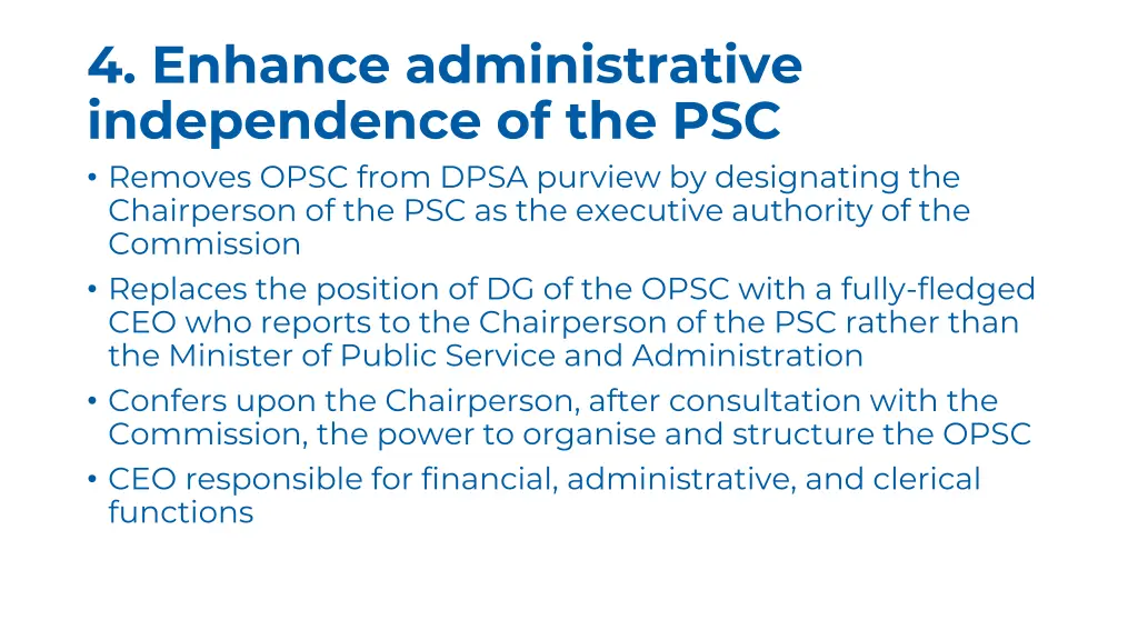 4 enhance administrative independence
