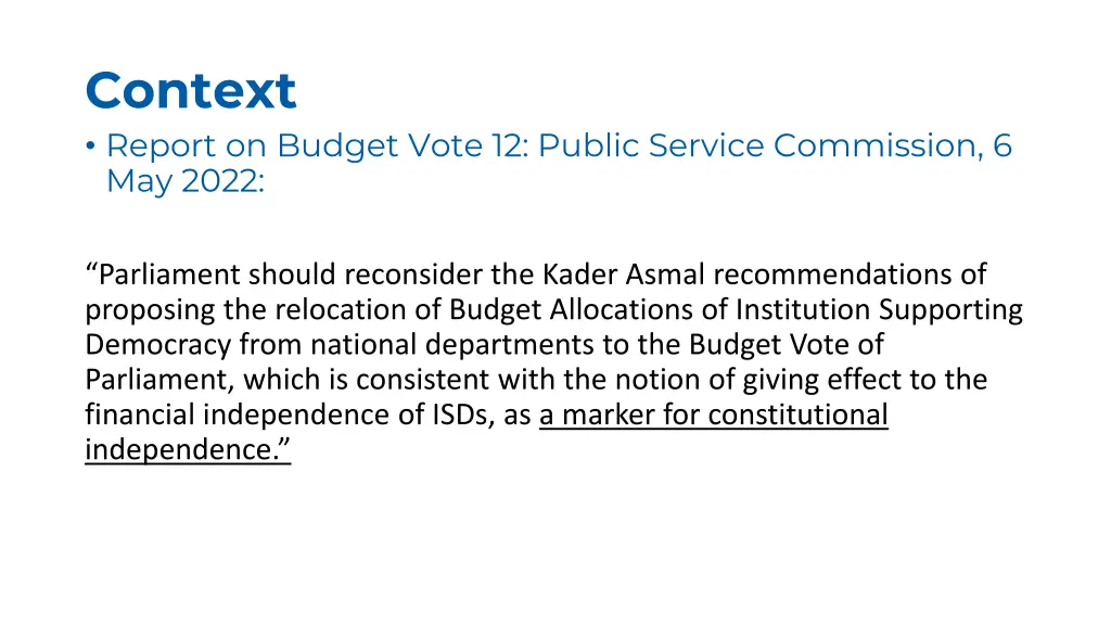 context report on budget vote 12 public service 1