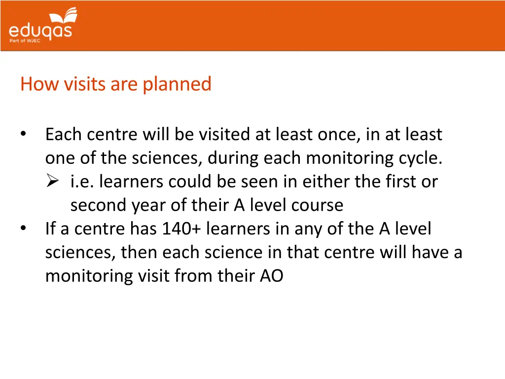 how visits are planned