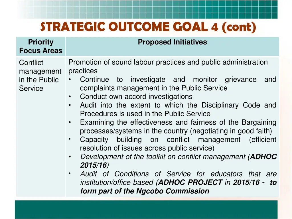 strategic outcome goal 4 cont