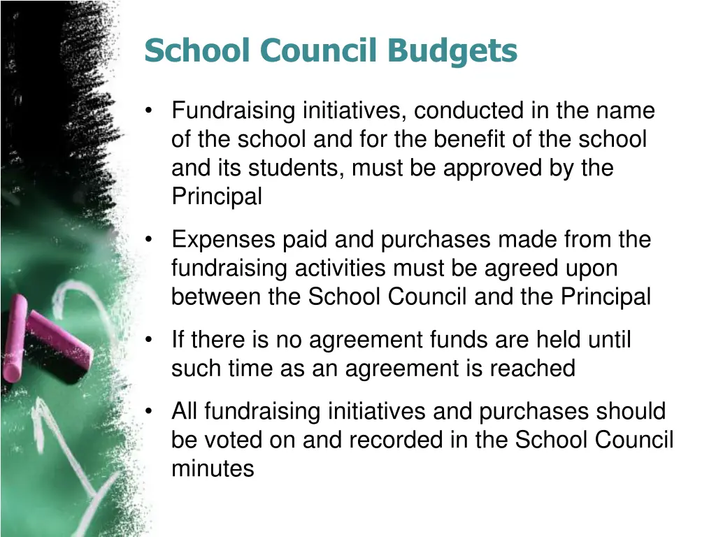 school council budgets