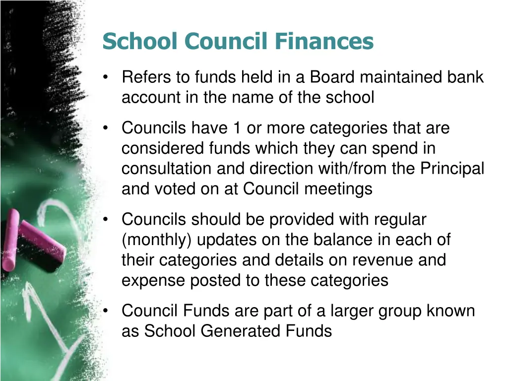 school council finances 1