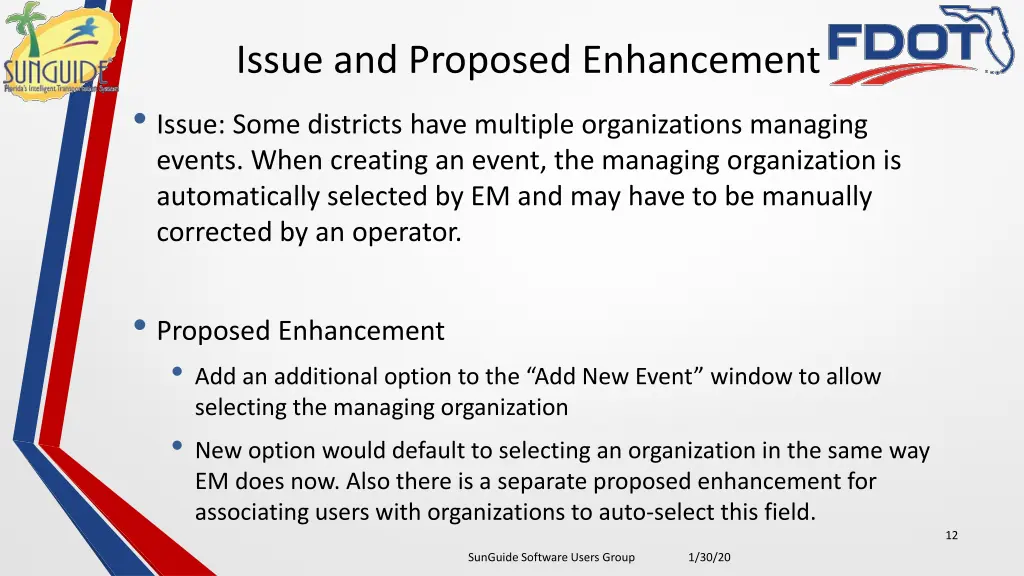 issue and proposed enhancement issue some