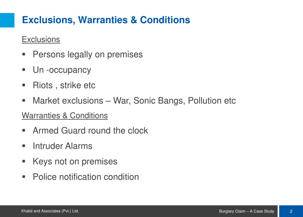 exclusions warranties conditions