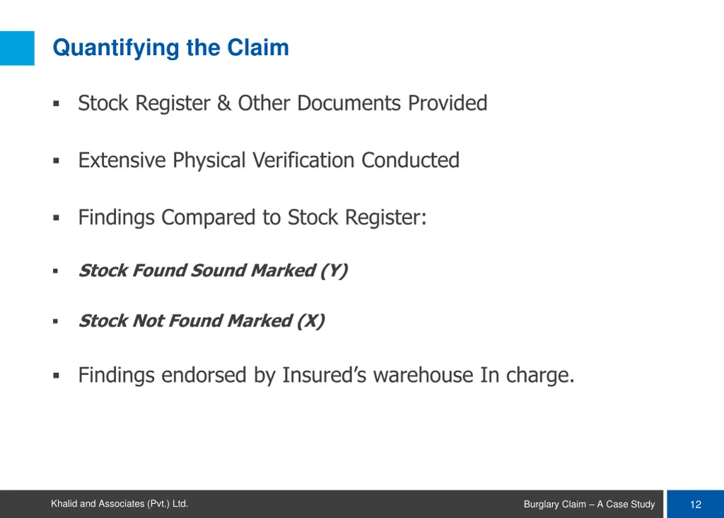 quantifying the claim