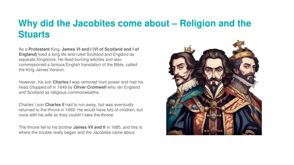 why did the jacobites come about religion 4