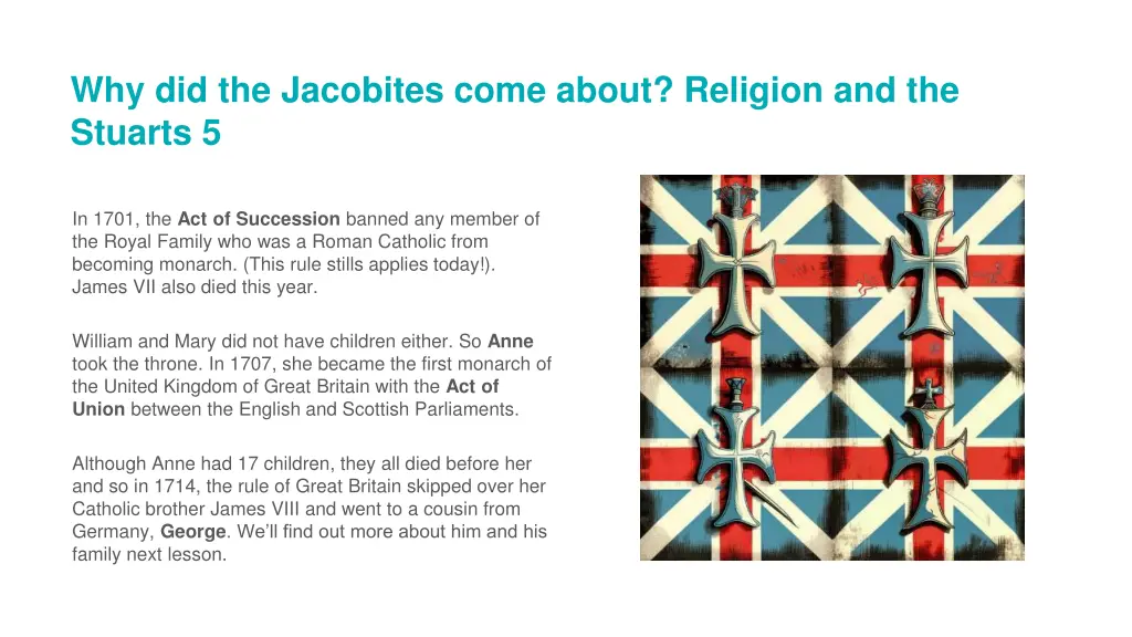 why did the jacobites come about religion 8