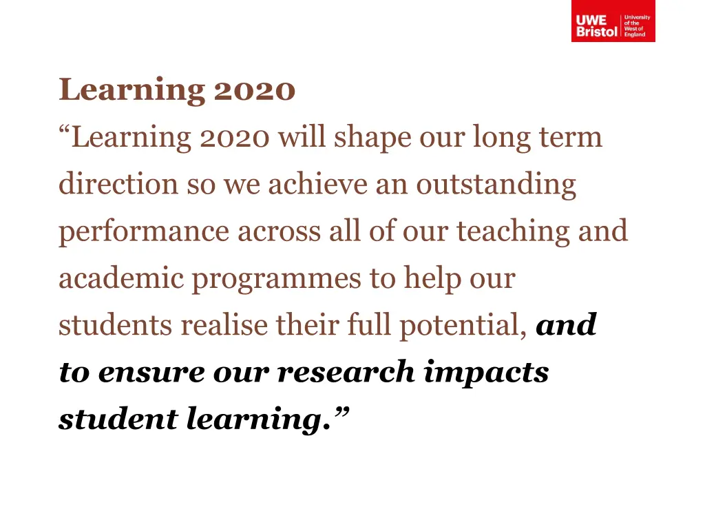 learning 2020 learning 2020 will shape our long