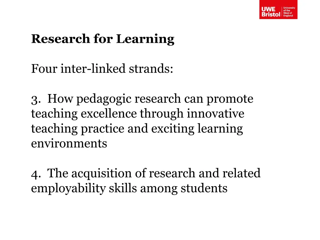 research for learning 1