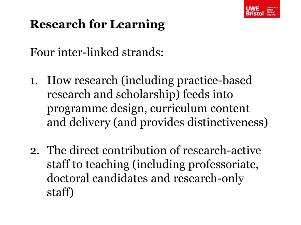 research for learning