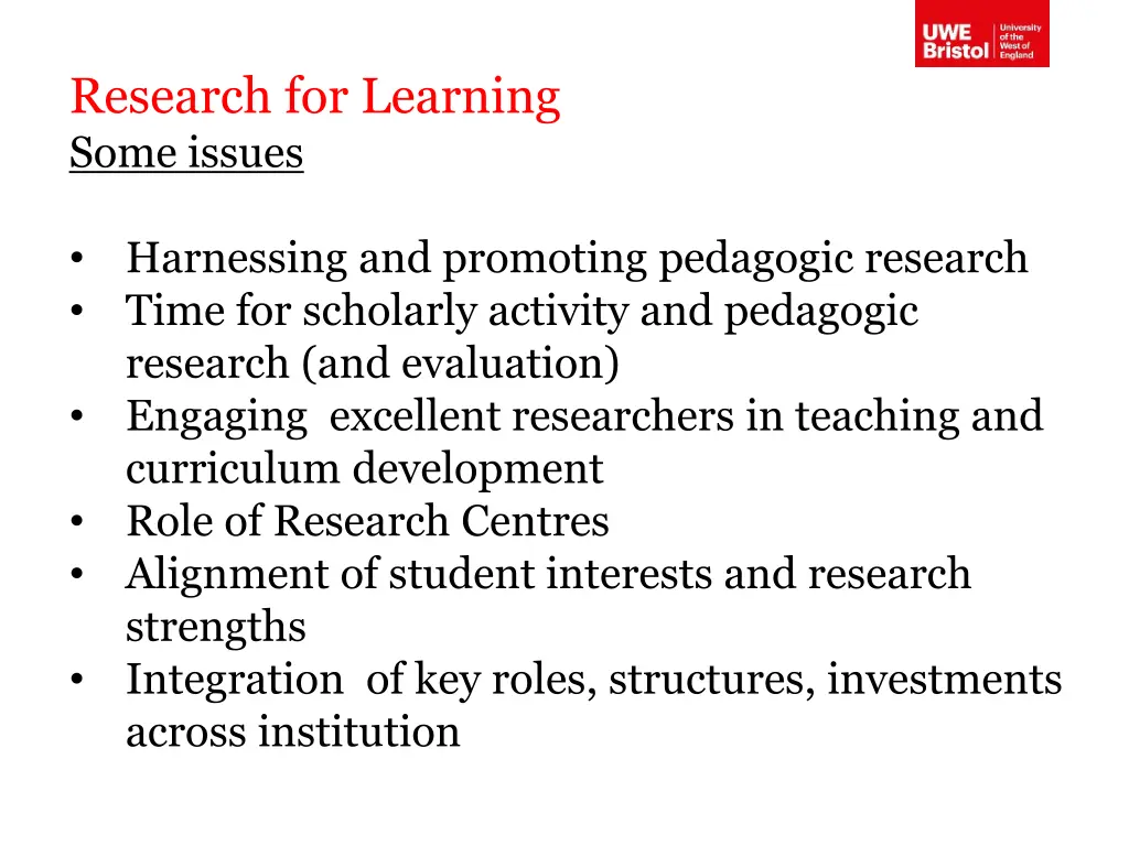 research for learning some issues