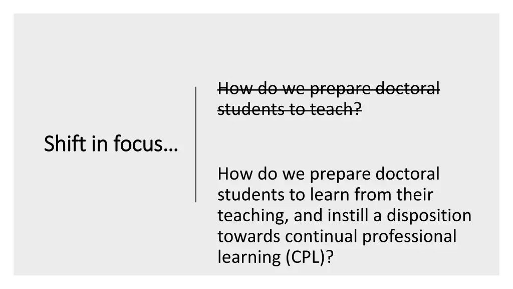 how do we prepare doctoral students to teach 1