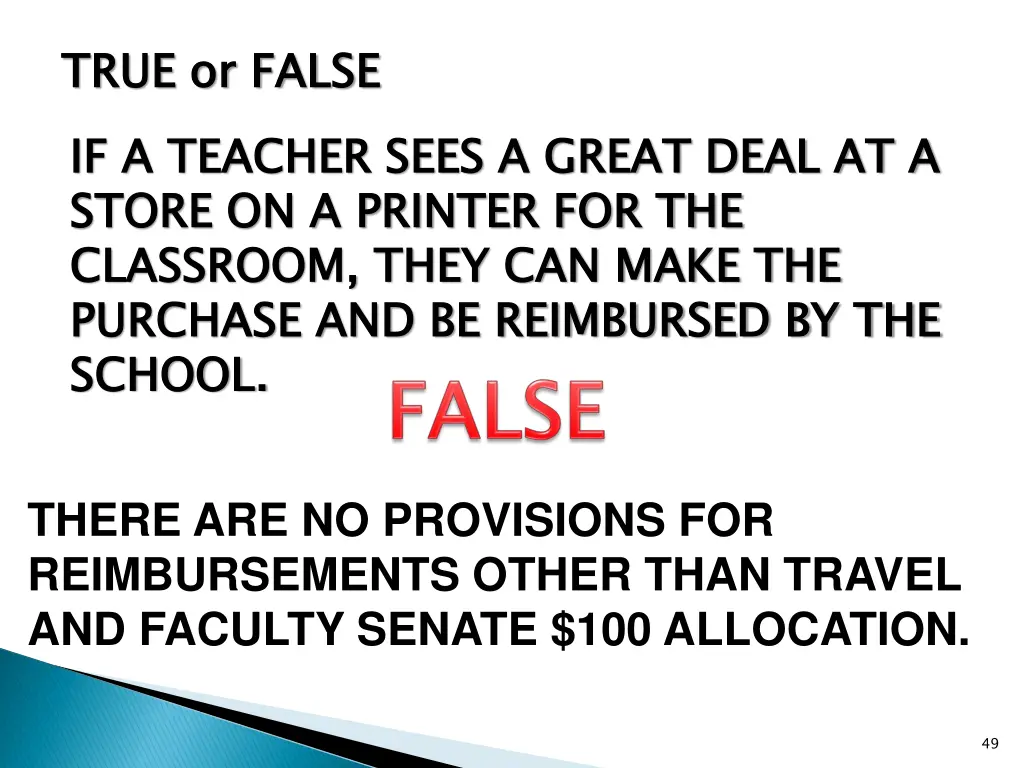 true or false 3