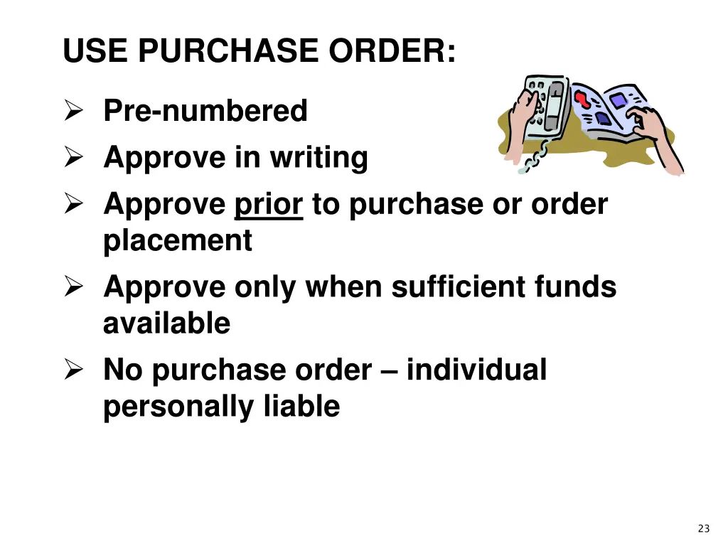 use purchase order