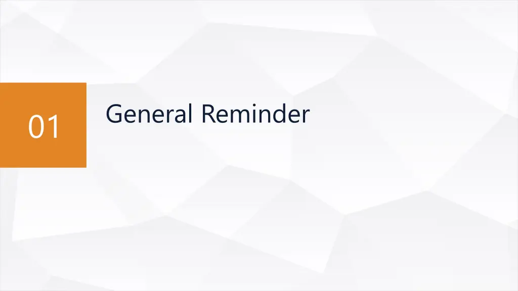 general reminder