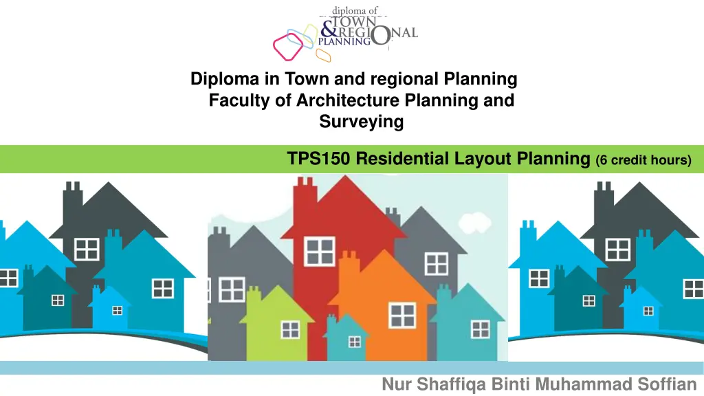 diploma in town and regional planning faculty