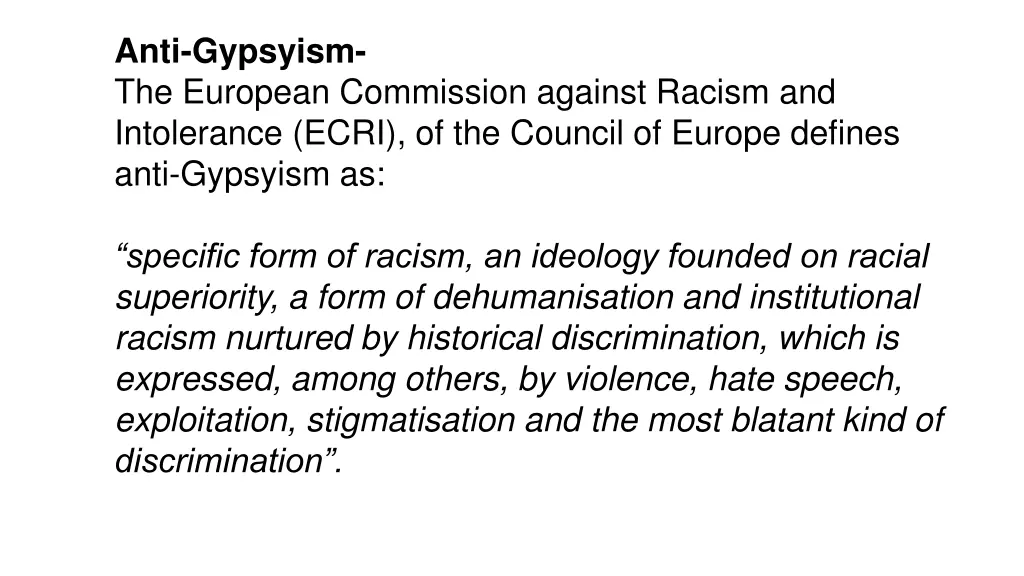 anti gypsyism the european commission against