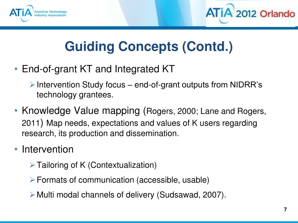 guiding concepts contd