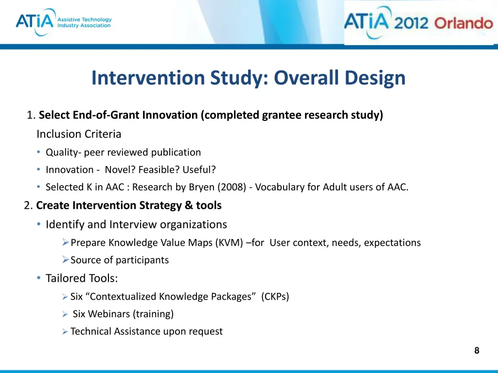 intervention study overall design