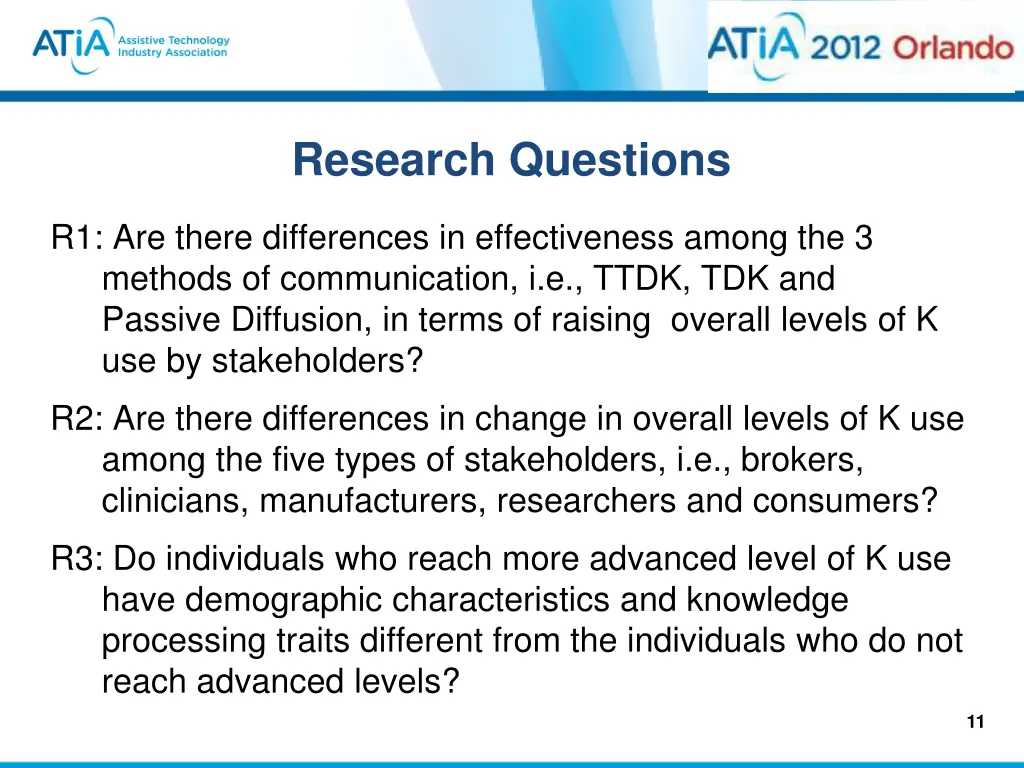 research questions