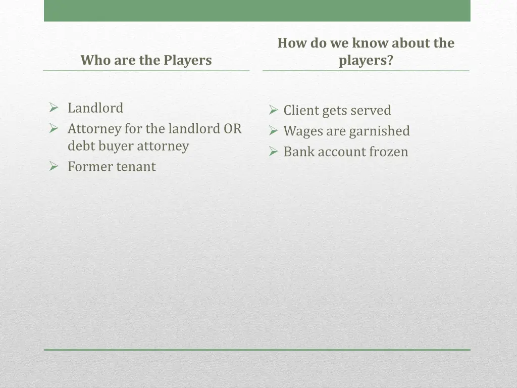how do we know about the players