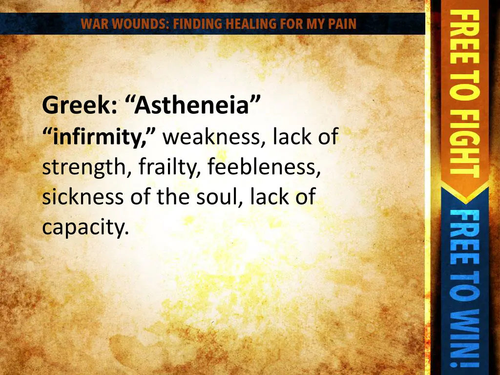greek astheneia infirmity weakness lack