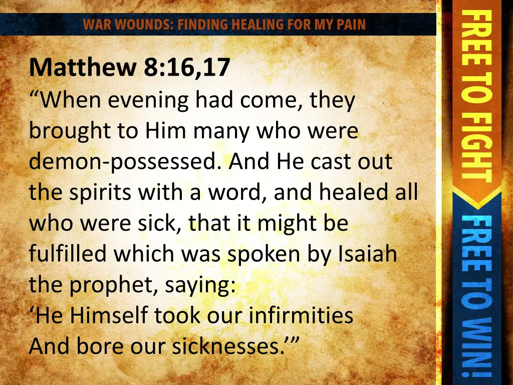 matthew 8 16 17 when evening had come they