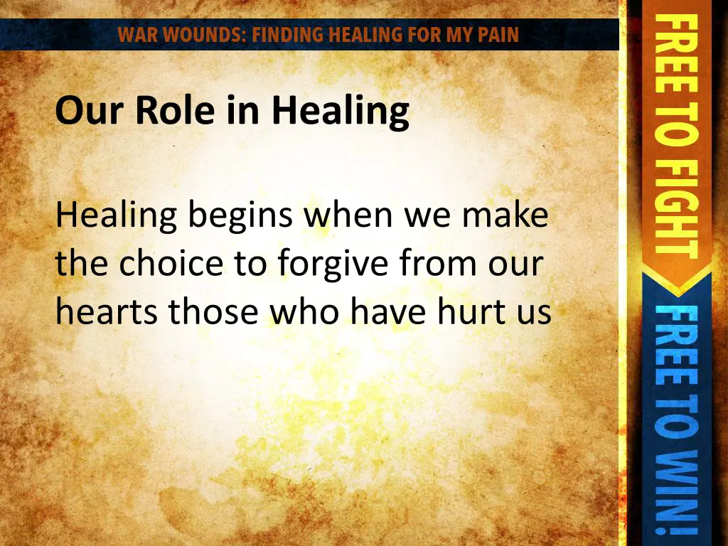 our role in healing