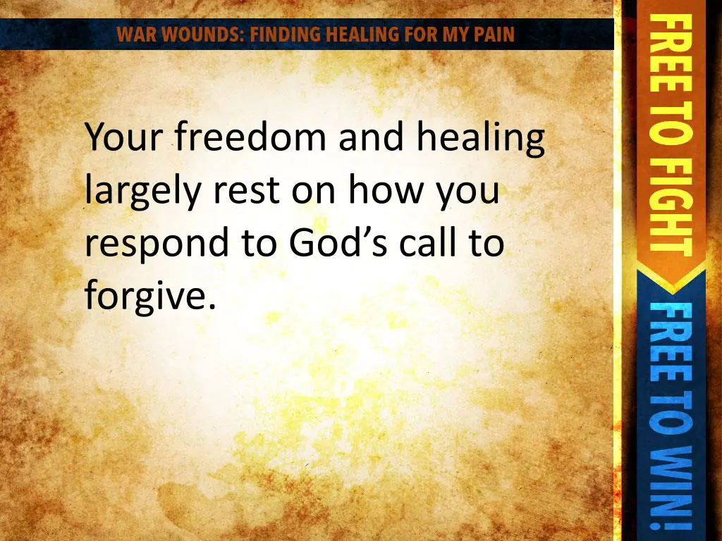 your freedom and healing largely rest