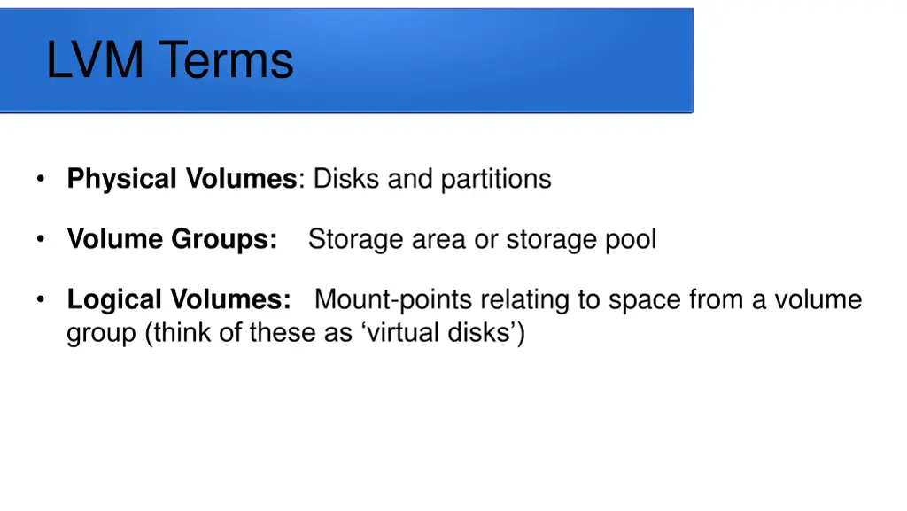 lvm terms