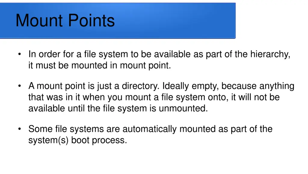 mount points