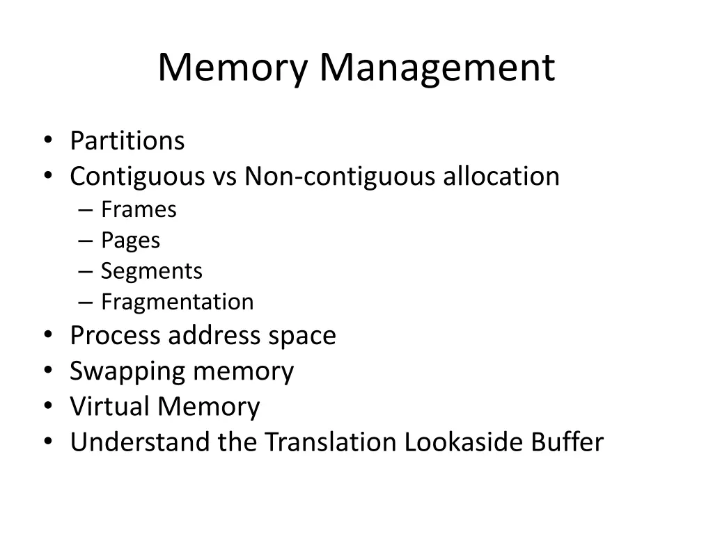 memory management