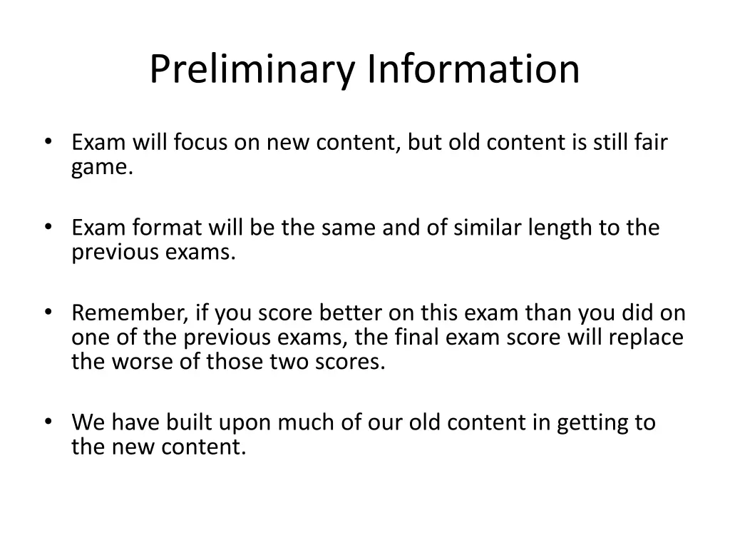 preliminary information