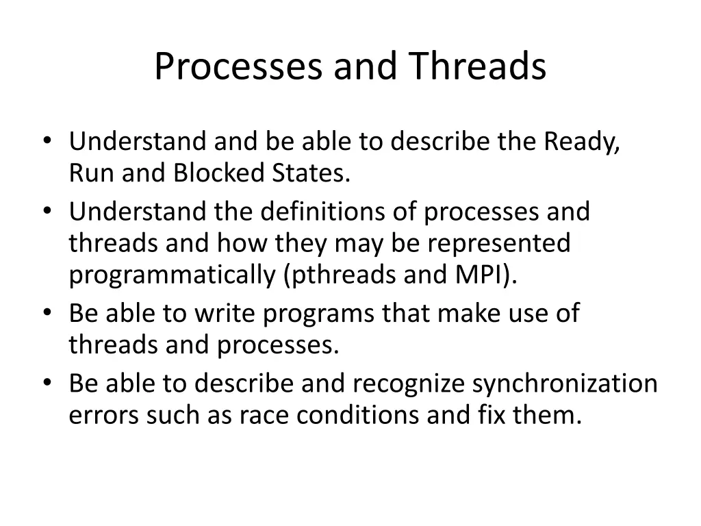 processes and threads