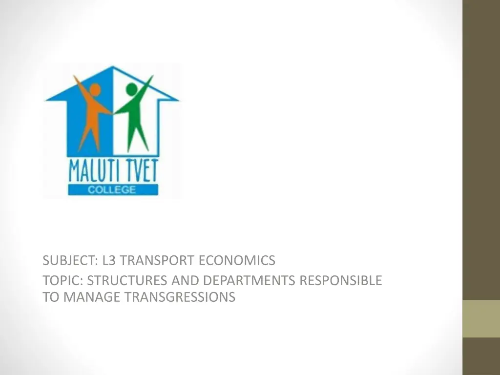 subject l3 transport economics topic structures