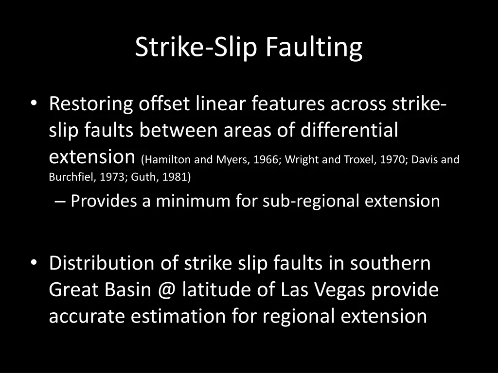 strike slip faulting