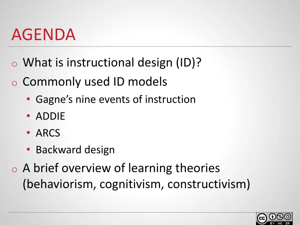agenda