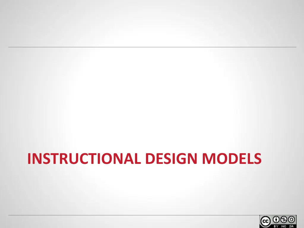 instructional design models