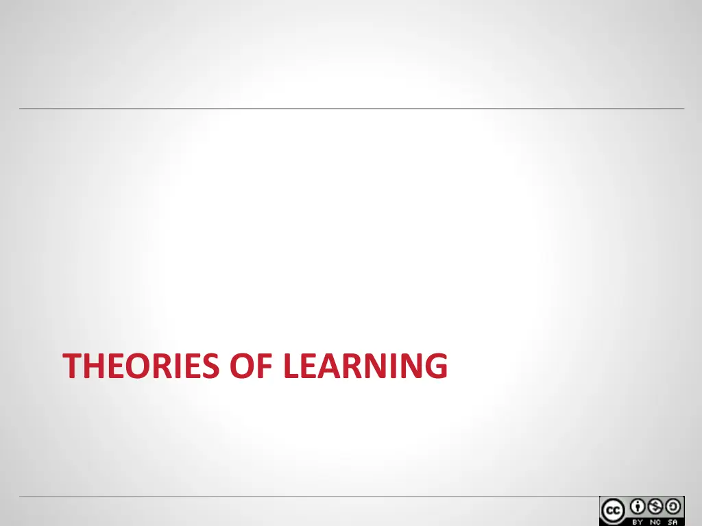 theories of learning