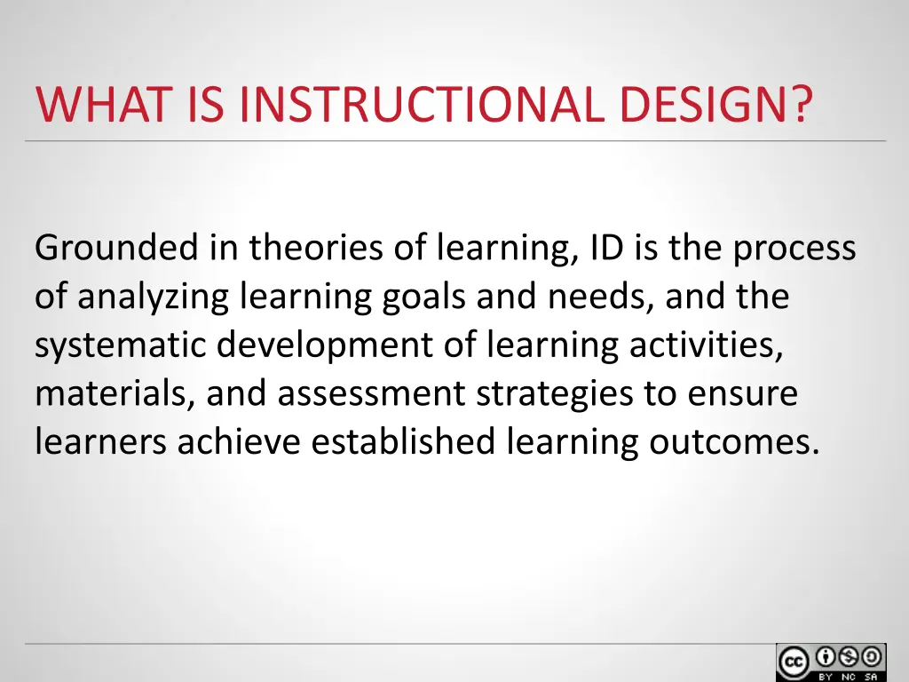 what is instructional design 1