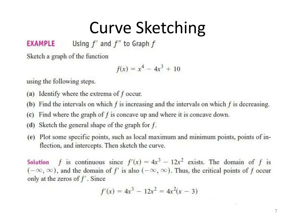 curve sketching