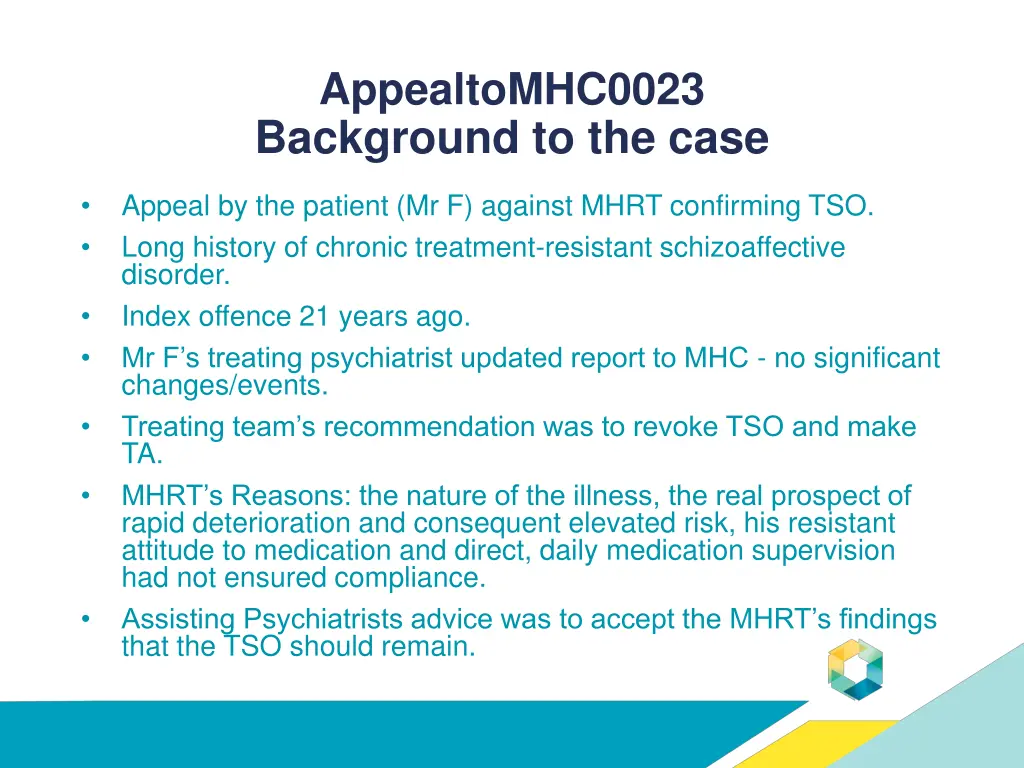 appealtomhc0023 background to the case