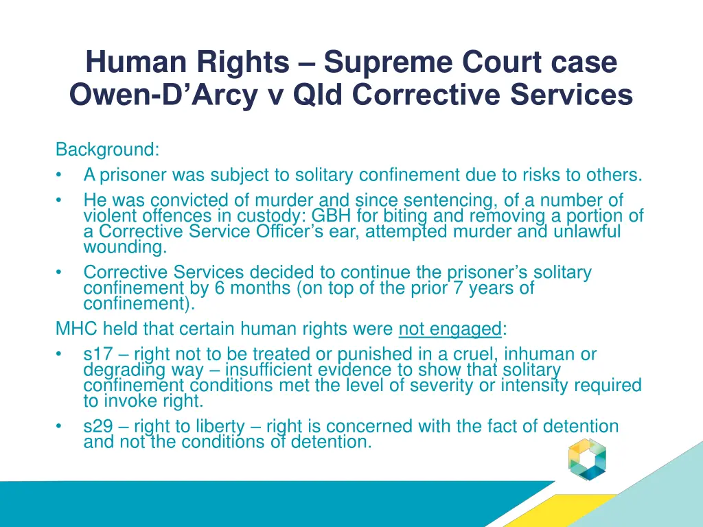 human rights supreme court case owen d arcy