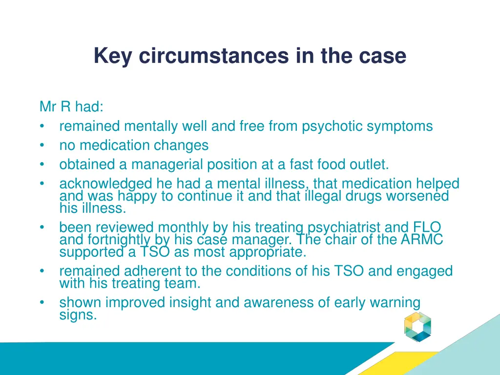 key circumstances in the case