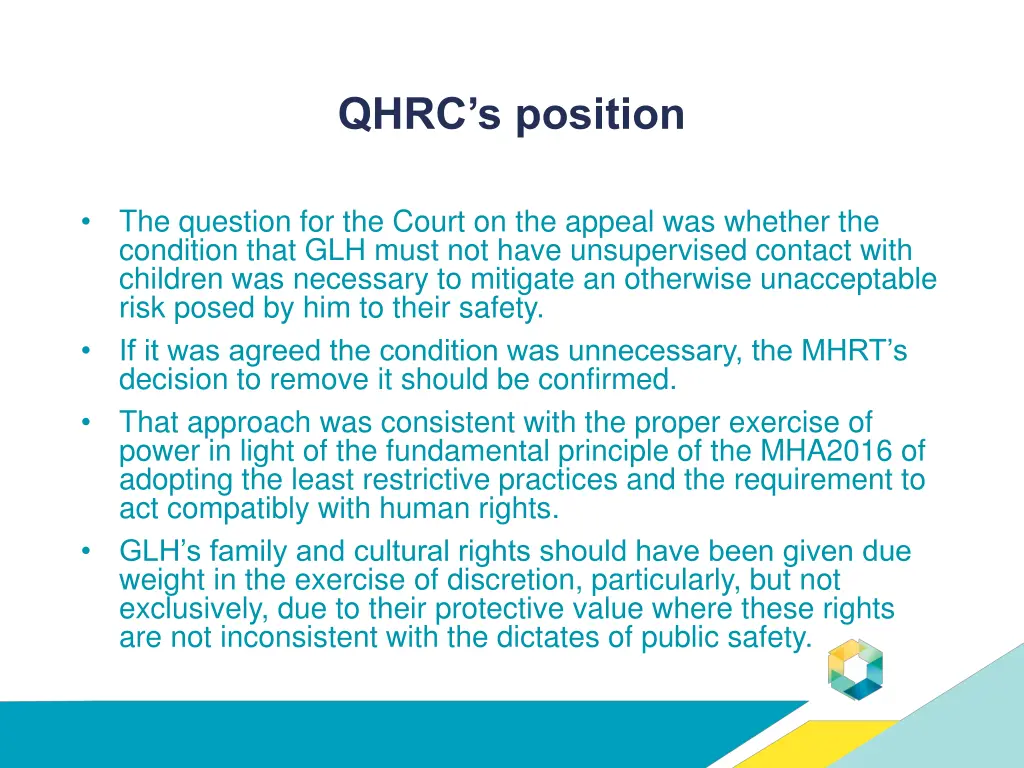 qhrc s position