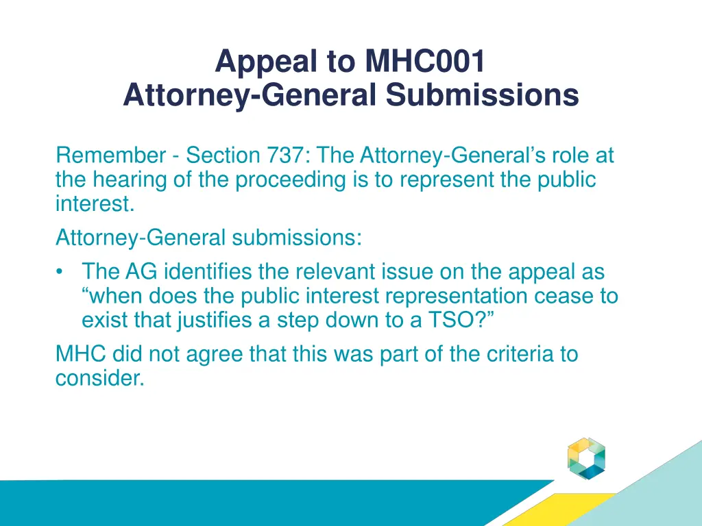 appeal to mhc001 attorney general submissions