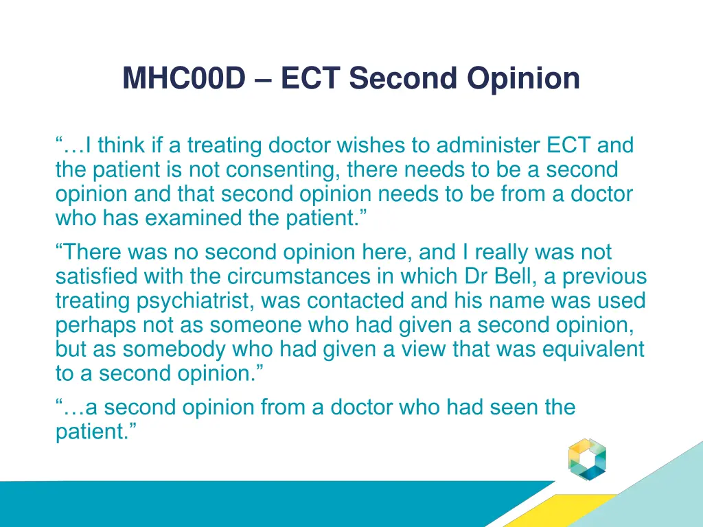 mhc00d ect second opinion 2