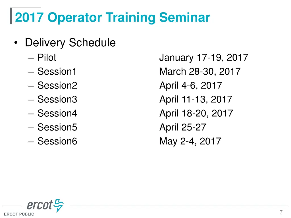 2017 operator training seminar 1