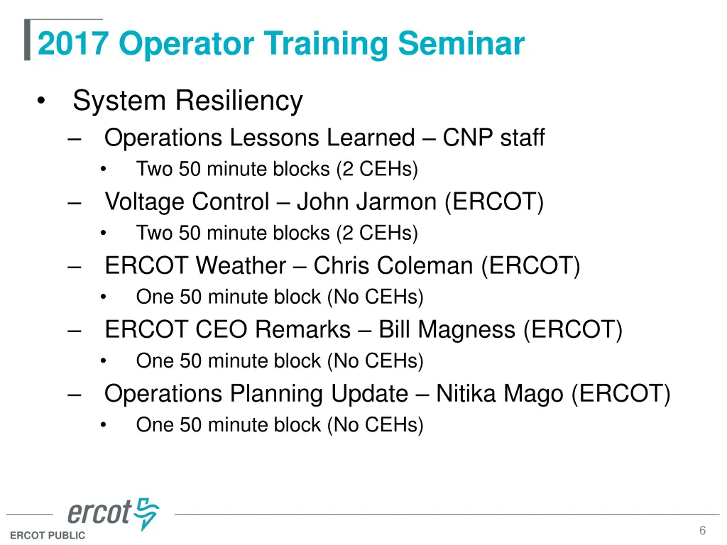 2017 operator training seminar