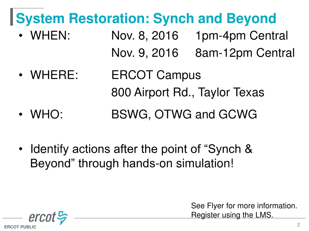 system restoration synch and beyond when